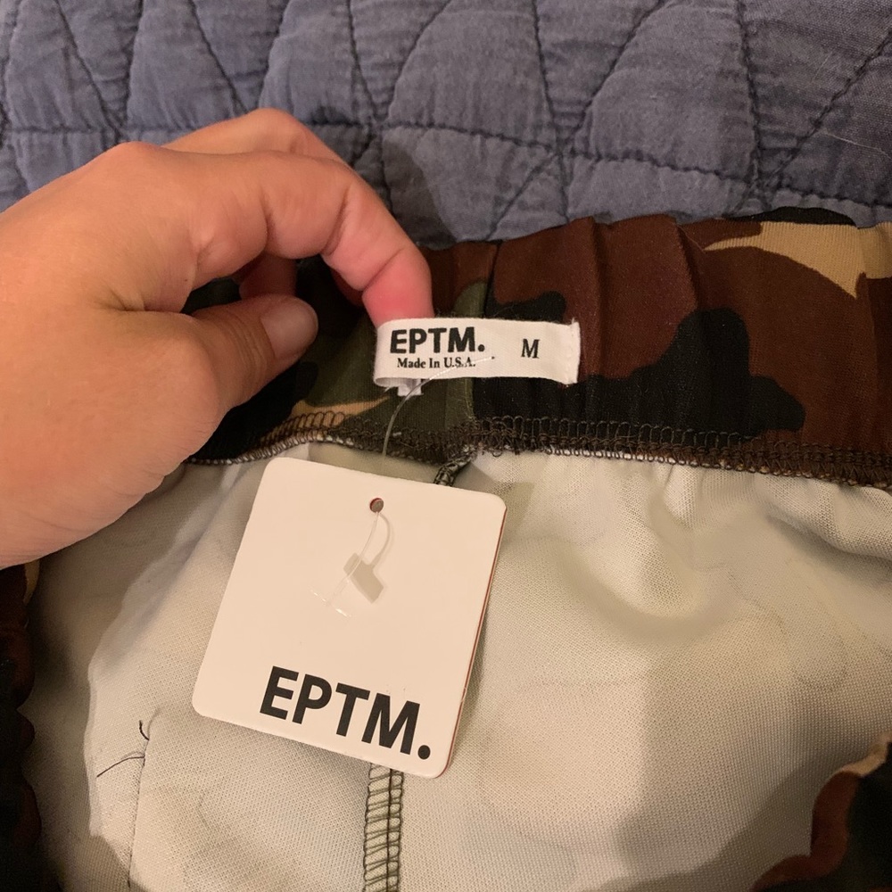 EPTM camo/neon orange track pant